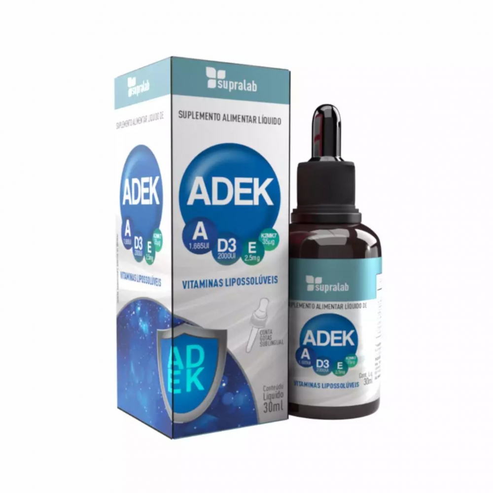 ADEK VITAMINA LIPOSSOLÚVEL LIQUIDA SUPRALAB 30ML