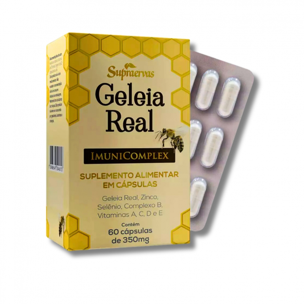 GELEIA REAL IMUNICOMPLEX SUPRAERVAS BLISTER 350MG 60 CAPS