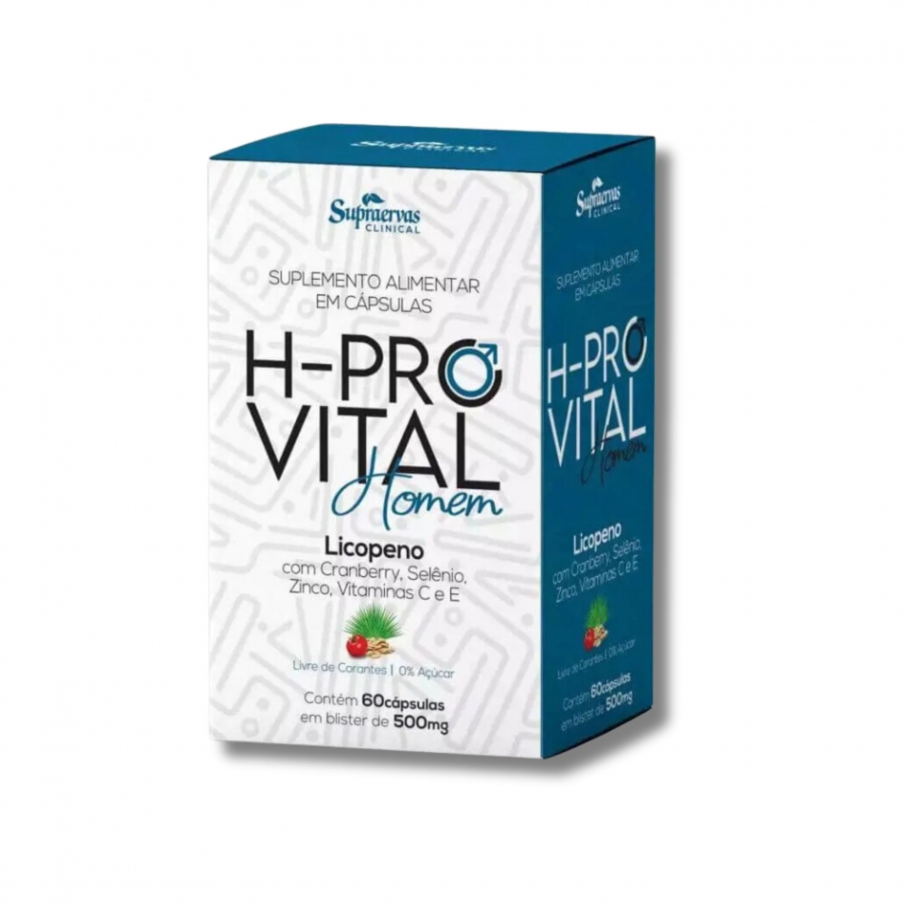 H-PRO VITAL HOMEM SUPRAERVAS 500MG 60 CAPS